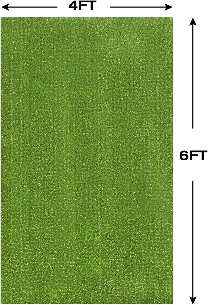 XLX TURF Green Grass Area Rug 4FT X 6FT, Outdoor Fake Turf Floor Mat for Balcony, Patio, Yard, Large Pets Dogs Grass Pad - Image 2